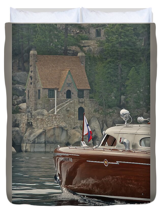Thunderbird Duvet Cover featuring the photograph Thunderbird Lodge - use discount code SGVVT at check out by Steven Lapkin