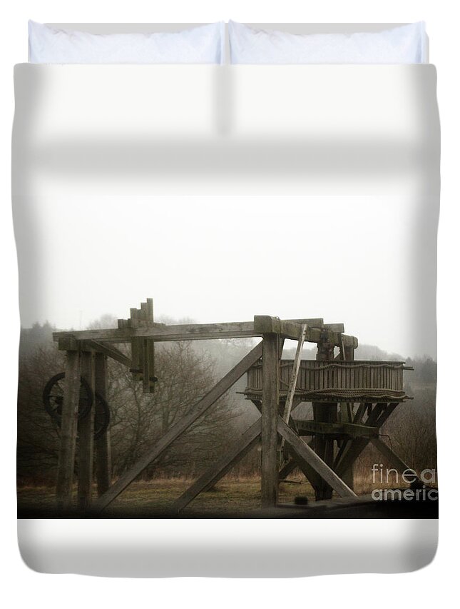 Colliery Duvet Cover featuring the photograph 1900s Colliery by Doc Braham