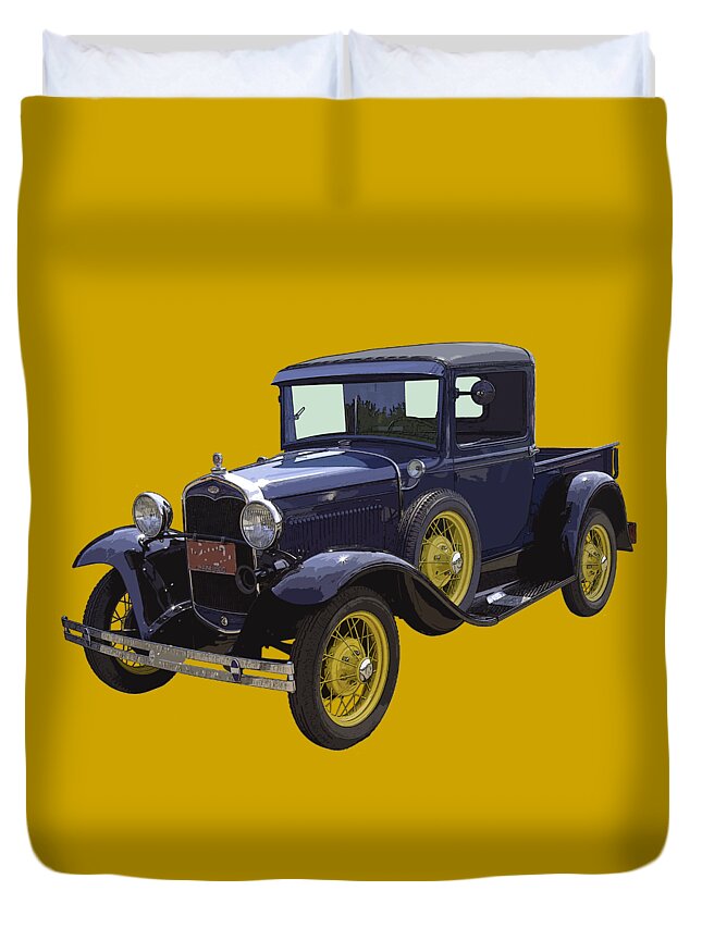 1930 Model A Ford Duvet Cover featuring the photograph 1930 - Model A Ford - Pickup Truck by Keith Webber Jr