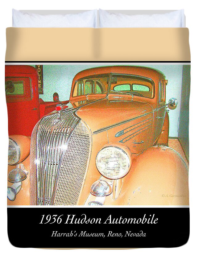 Automobile Duvet Cover featuring the photograph 1936 Hudson, Classic Automobile by A Macarthur Gurmankin
