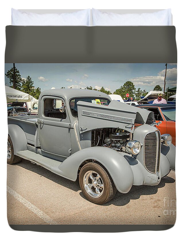 Keywords Associated With This Photograph Are: 1938 Dodge Pickup Duvet Cover featuring the photograph 1938 Dodge Pickup Truck 5540.28 by M K Miller