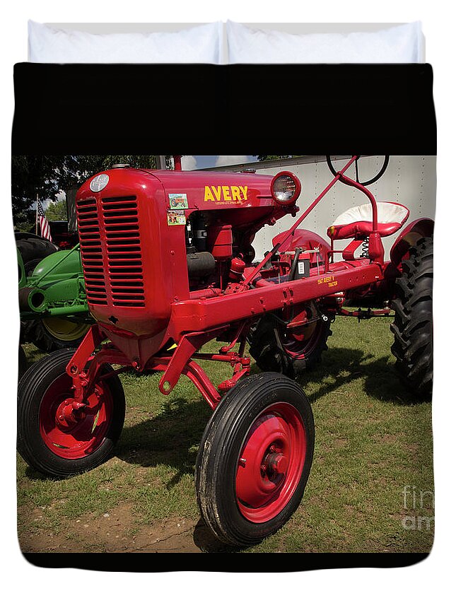 Tractor Duvet Cover featuring the photograph 1947 Avery Tractor by Mike Eingle