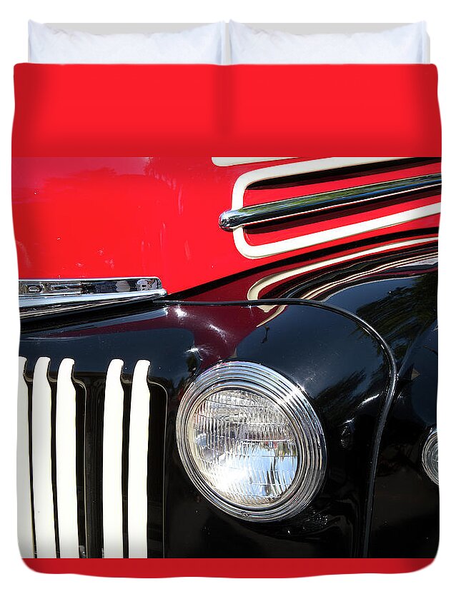 Ford Duvet Cover featuring the photograph 1947 Vintage Ford Pickup Truck by Theresa Tahara