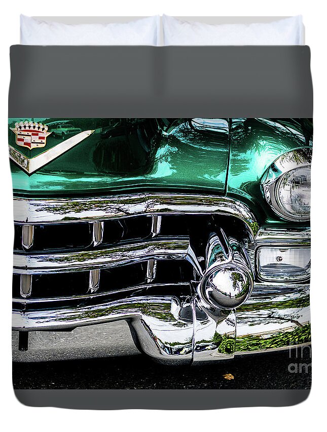 1953 Duvet Cover featuring the photograph 1953 Cadillac by M G Whittingham