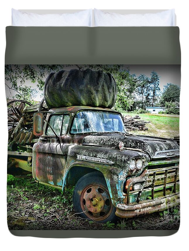 Paul Ward Duvet Cover featuring the photograph 1959 Chevrolet Viking 60 by Paul Ward