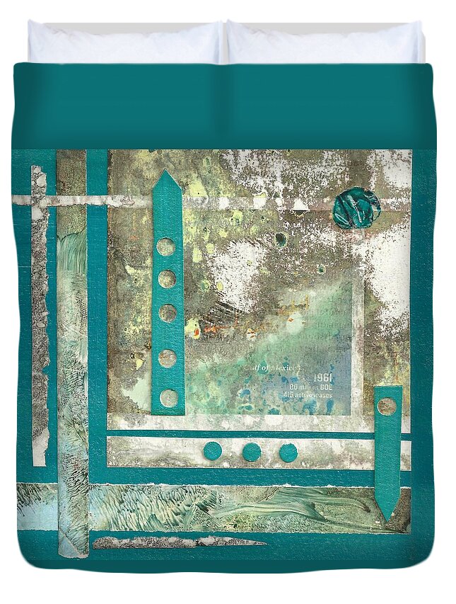 Arrows Duvet Cover featuring the mixed media 1961 by Sandra Lee Scott