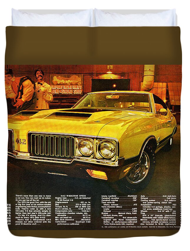 1970 Oldsmobile Cutlass 442 W 30 Duvet Cover For Sale By Digital Repro Depot