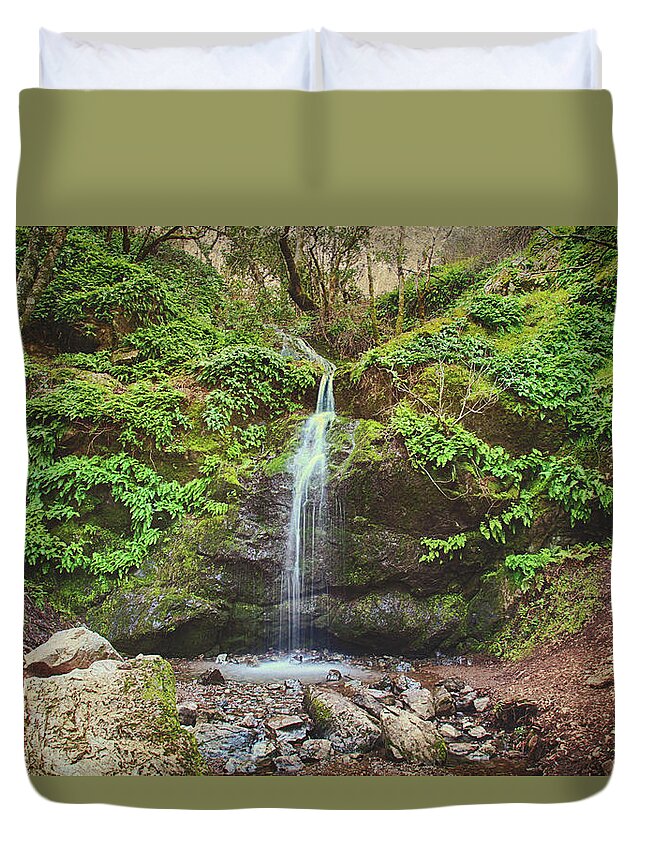 Buck Gulch Falls Duvet Cover featuring the photograph A Little Bit of Love #1 by Laurie Search