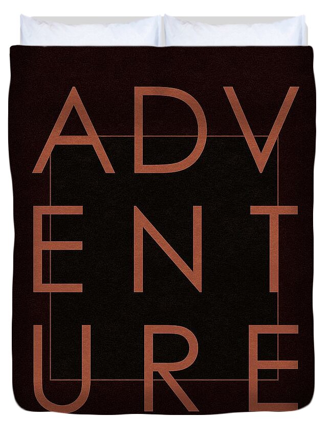 Adventure Duvet Cover featuring the mixed media Adventure #1 by Studio Grafiikka