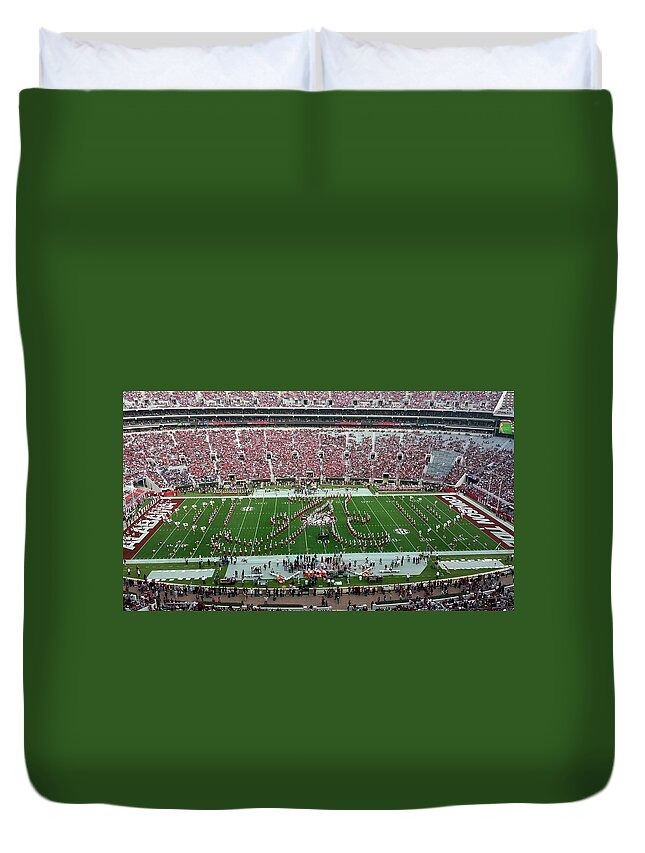Gameday Duvet Cover featuring the photograph Bama A Panorama by Kenny Glover