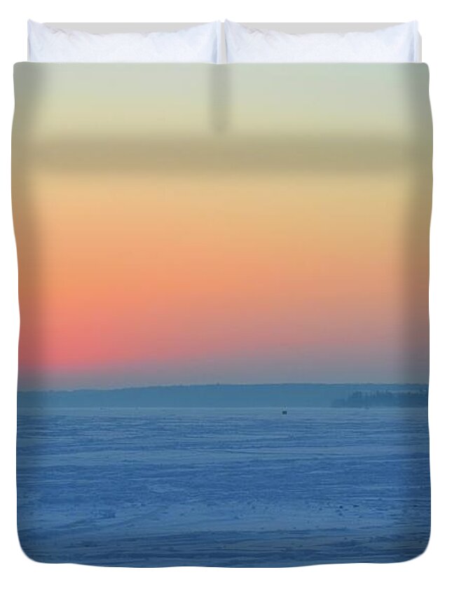 Abstract Duvet Cover featuring the photograph Before Sunrise #2 by Lyle Crump