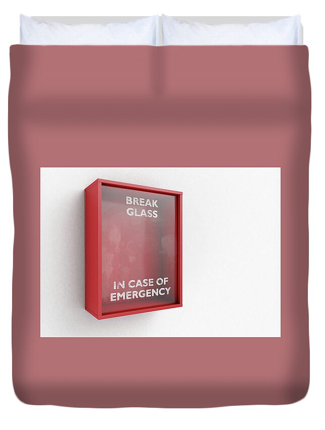 Break In Case Of Emergency Red Box Duvet Cover For Sale By Allan Swart Break In Case Of Emergency Red Box Duvet Cover For Sale By Allan Swart
