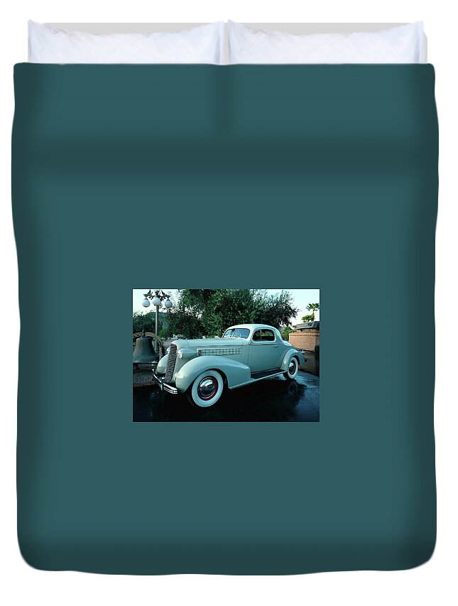 Cadillac Duvet Cover featuring the digital art Cadillac #2 by Super Lovely