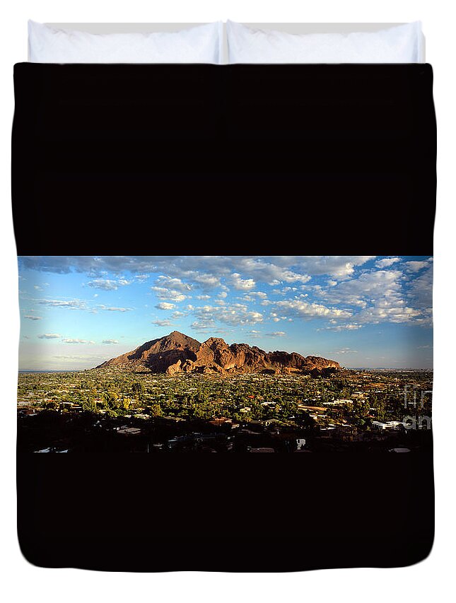 Camelback Mountain Duvet Cover featuring the photograph Camelback Mountain, Phoenix Arizona #2 by Wernher Krutein