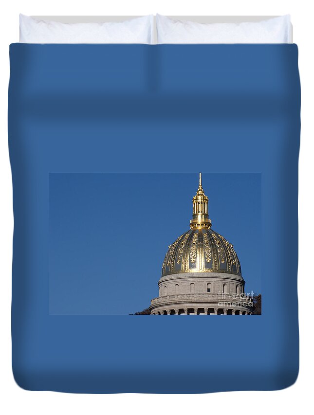 Capital Duvet Cover featuring the photograph Capital of West Virginia in Charleston #2 by Anthony Totah