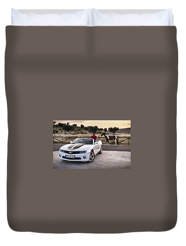 Chevrolet Duvet Cover featuring the photograph Chevrolet #2 by Mariel Mcmeeking