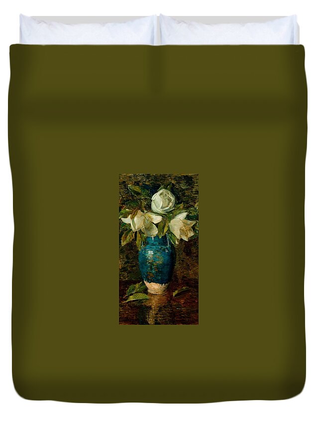 Giant Magnolias Duvet Cover featuring the painting Childe Hassam by Giant Magnolias