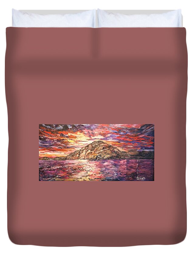 Water Duvet Cover featuring the painting Close To You #1 by Belinda Low