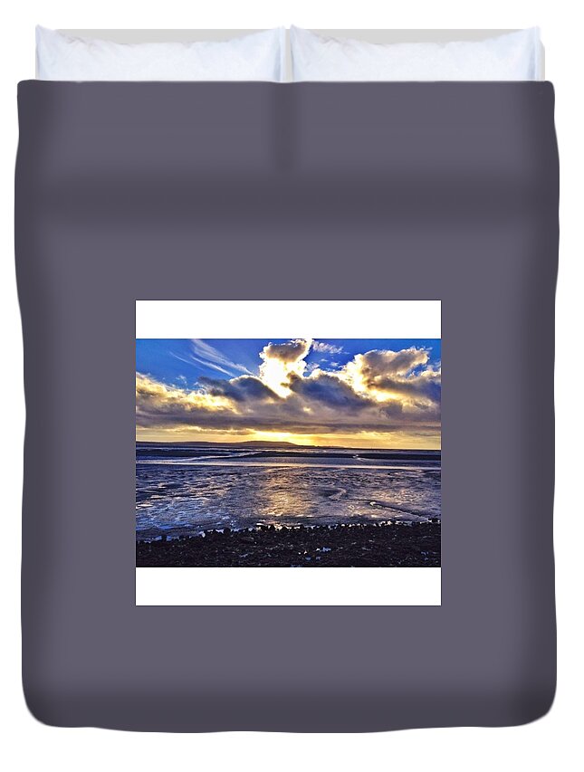 Clouds Duvet Cover featuring the photograph College #2 by Tai Lacroix