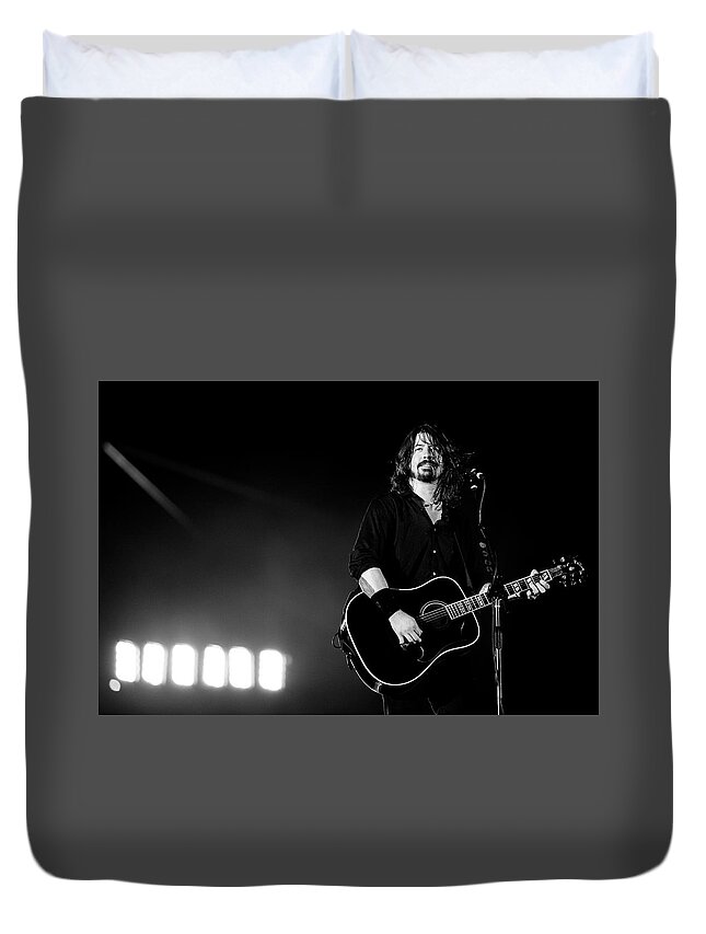 Celebrity Photographer Duvet Cover featuring the photograph Dave Grohl #2 by Ben James