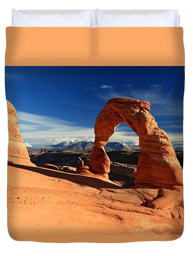 Delicate Arch Duvet Cover featuring the photograph Delicate Arch in Arches National park #2 by Pierre Leclerc Photography