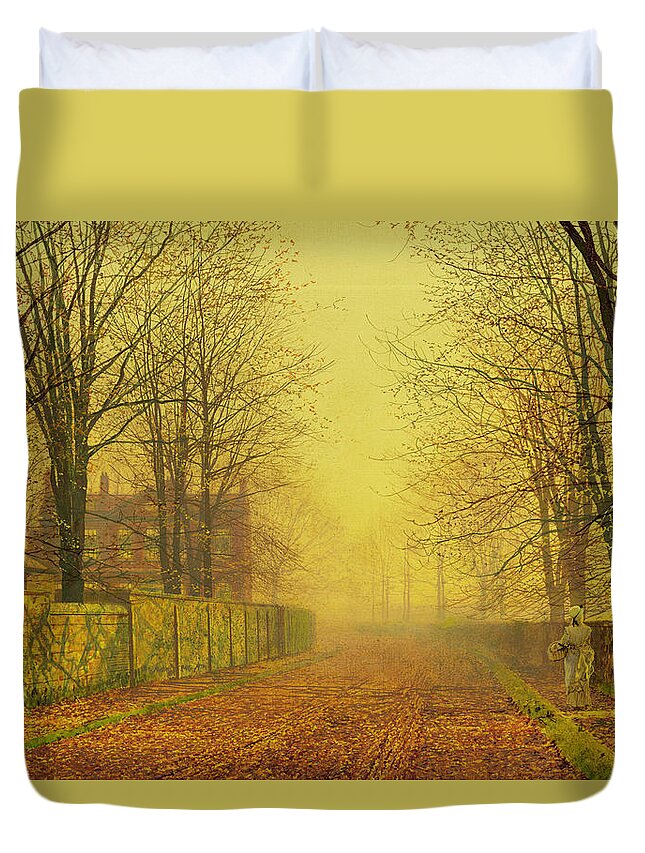 Grimshaw Duvet Cover featuring the painting Evening Glow by John Atkinson Grimshaw