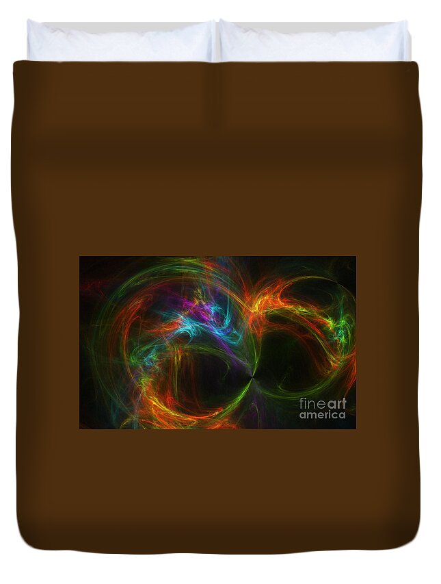 Green Duvet Cover featuring the photograph Experiment 7 by Geraldine DeBoer