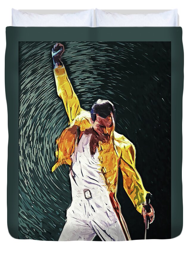 He aprendido isla alquiler Freddie Mercury Duvet Cover by Zapista OU - Fine Art America