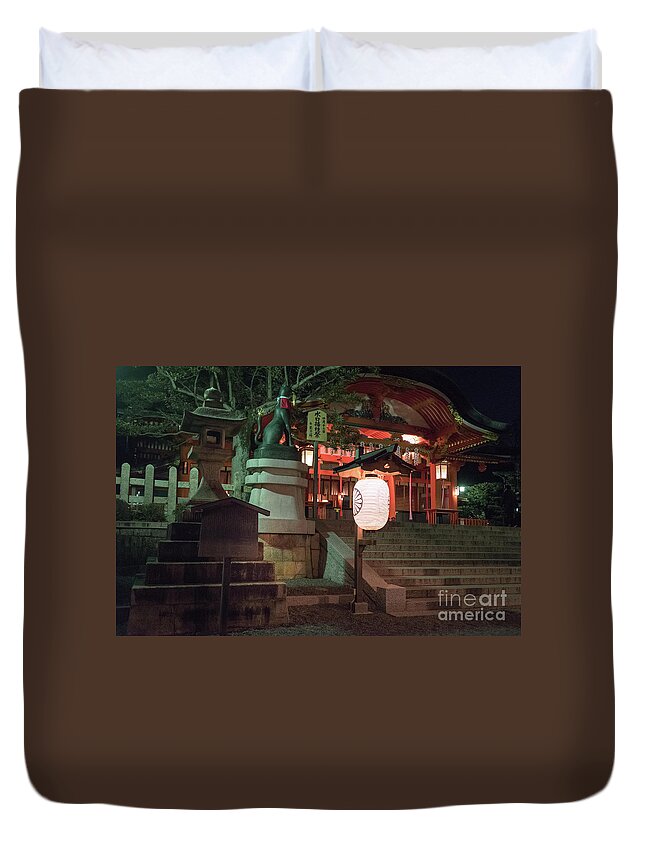 Shinto Duvet Cover featuring the photograph Fushimi Inari Taisha, Kyoto Japan #2 by Perry Rodriguez