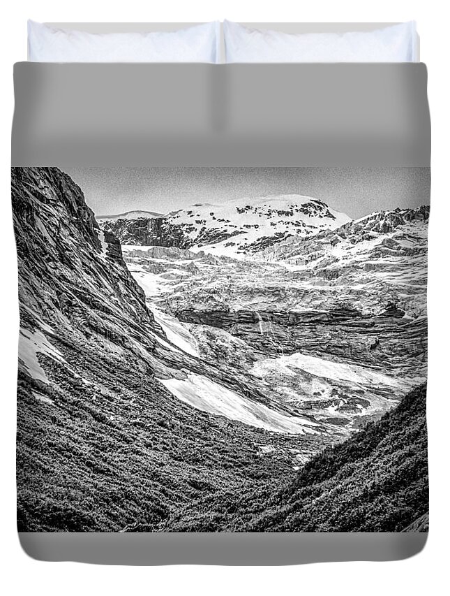 Glacier Duvet Cover featuring the photograph Glacier And Mountains Landscapes In Wild And Beautiful Alaska #2 by Alex Grichenko