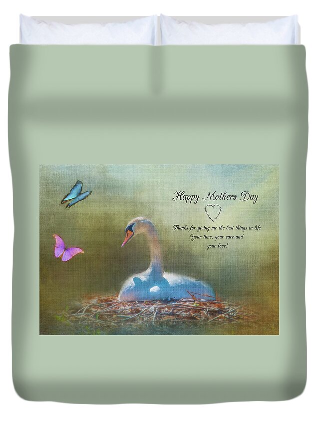 Mother Duvet Cover featuring the photograph Happy Mothers Day #2 by Cathy Kovarik