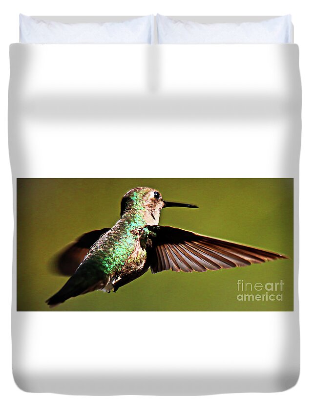 Bird Duvet Cover featuring the photograph Hummingbird3 by Mark Jackson
