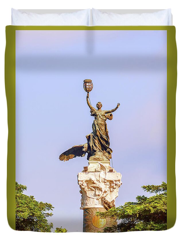 Column Duvet Cover featuring the photograph Independence Monument In Guayaquil Ecuador #2 by Marek Poplawski