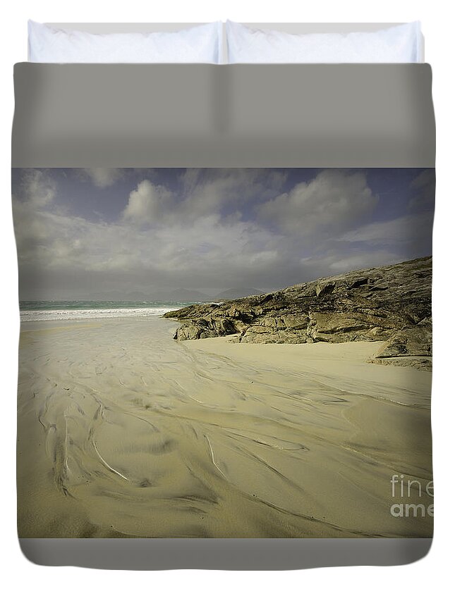 Luskentyre Beach Duvet Cover featuring the photograph Luskentyre, Isle of Harris #2 by Smart Aviation