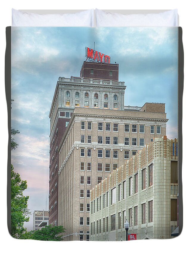 Mayo Duvet Cover featuring the photograph Mayo Hotel Tulsa Oklahoma #2 by Bert Peake
