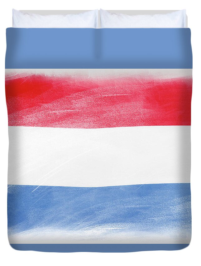 Flag Duvet Cover featuring the photograph Netherlands flag #2 by Les Cunliffe