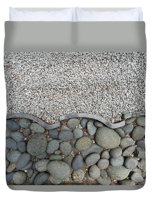 Wingsdomain Duvet Cover featuring the photograph Portland Japanese Garden Minimalist Zen Stone Garden Path Art Portland Oregon DSC6655 #2 by Wingsdomain Art and Photography