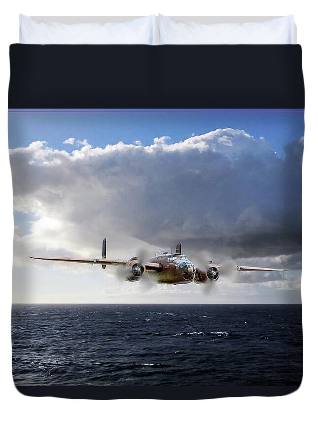 Aviation Duvet Cover featuring the digital art Raider Lead #2 by Peter Chilelli