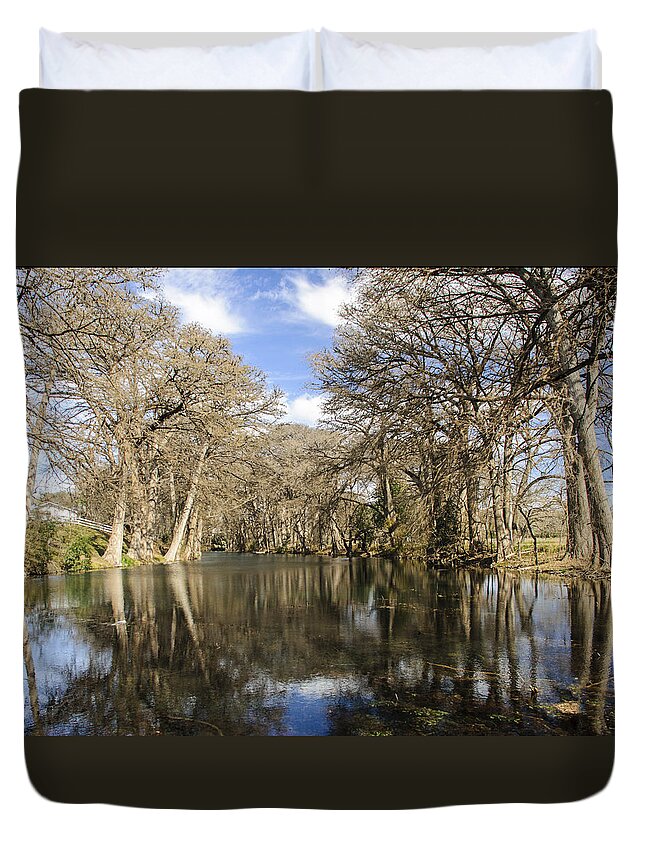 River Duvet Cover featuring the photograph Rio Frio in winter #2 by Brian Kinney