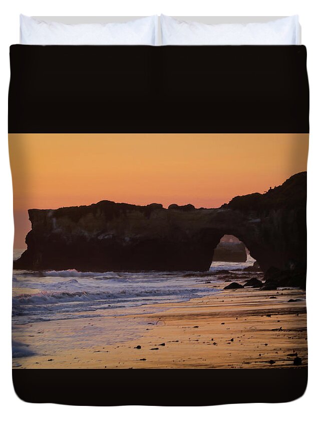  Duvet Cover featuring the photograph Santa Cruz Sunset #2 by Dr Janine Williams