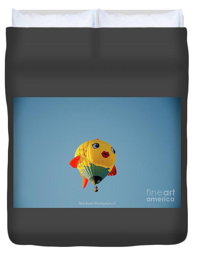 Hot Air Baloons Duvet Cover featuring the photograph She's A Beauty #2 by Nick Boren