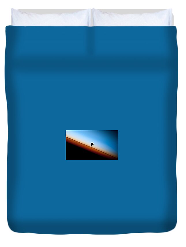 Space Shuttle Duvet Cover featuring the digital art Space Shuttle #2 by Super Lovely