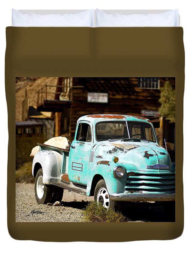 Tachatticup Duvet Cover featuring the photograph Techatticup Mine Ghost Town NV #1 by Marti Green