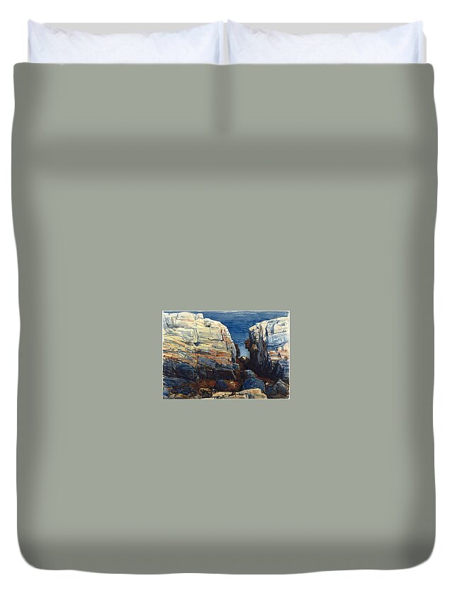 Frederick Childe Hassam (american Duvet Cover featuring the painting The Gorge Appledore #2 by Frederick Childe