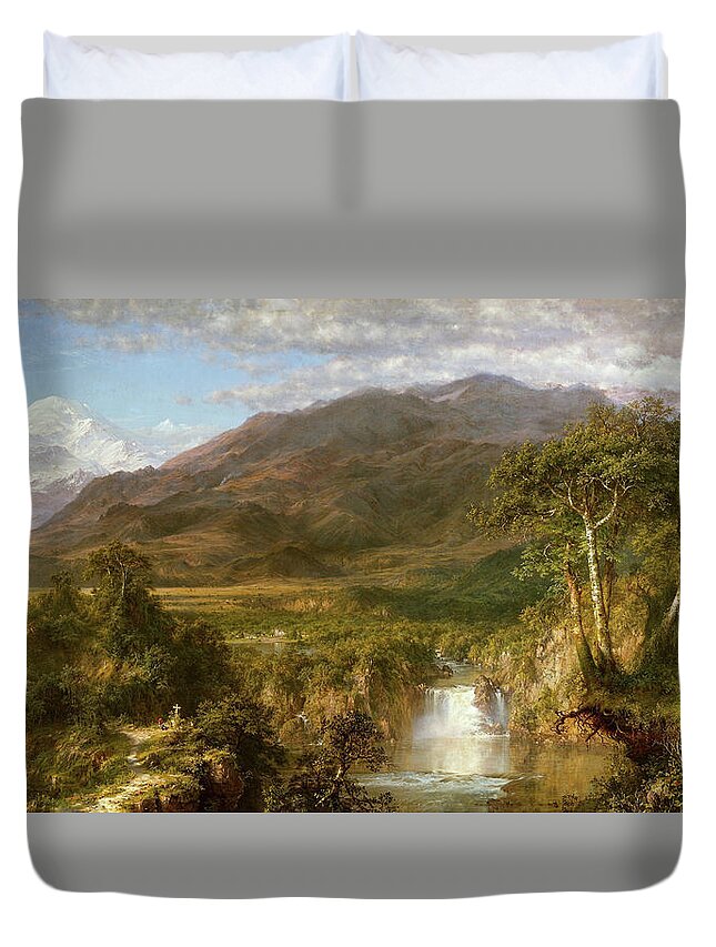 Painting Duvet Cover featuring the painting The Heart Of The Andes #2 by Mountain Dreams
