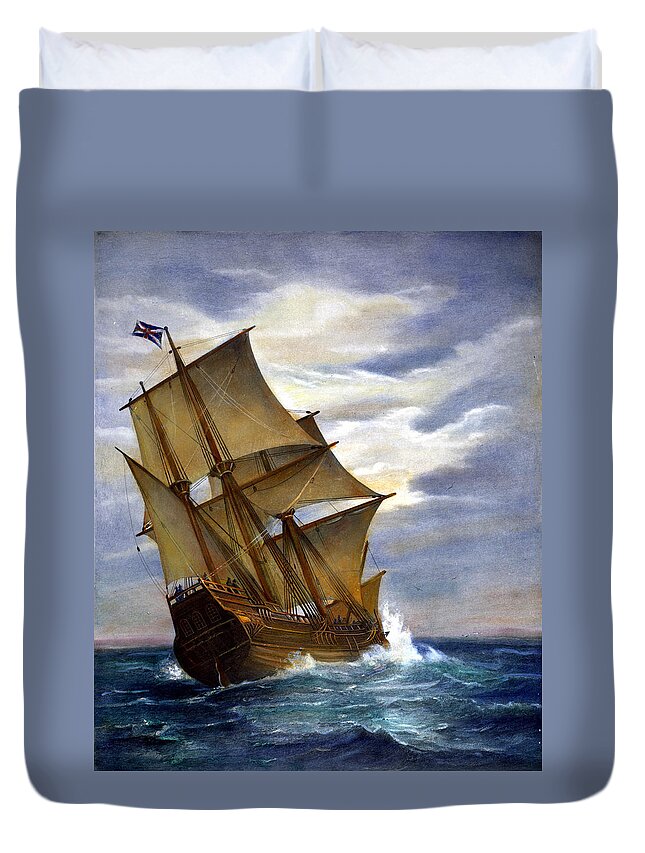 1620 Duvet Cover featuring the photograph The Mayflower #2 by Granger