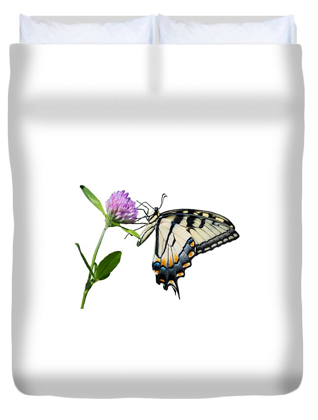 Tiger Swallowtail Butterfly Duvet Cover featuring the photograph Tiger Swallowtail Butterfly by Holden The Moment