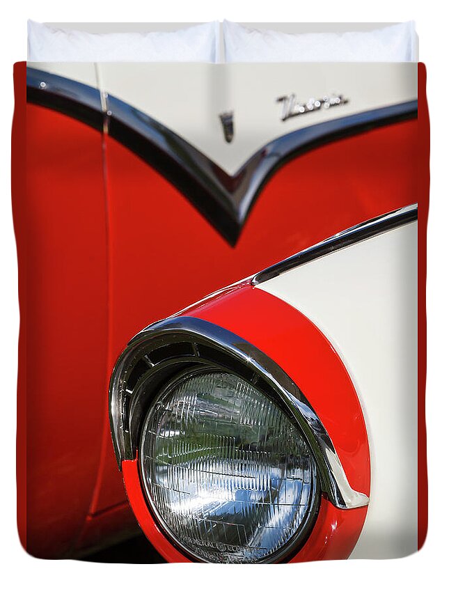 Ford Duvet Cover featuring the photograph 2 Tone Victoria by Dennis Hedberg