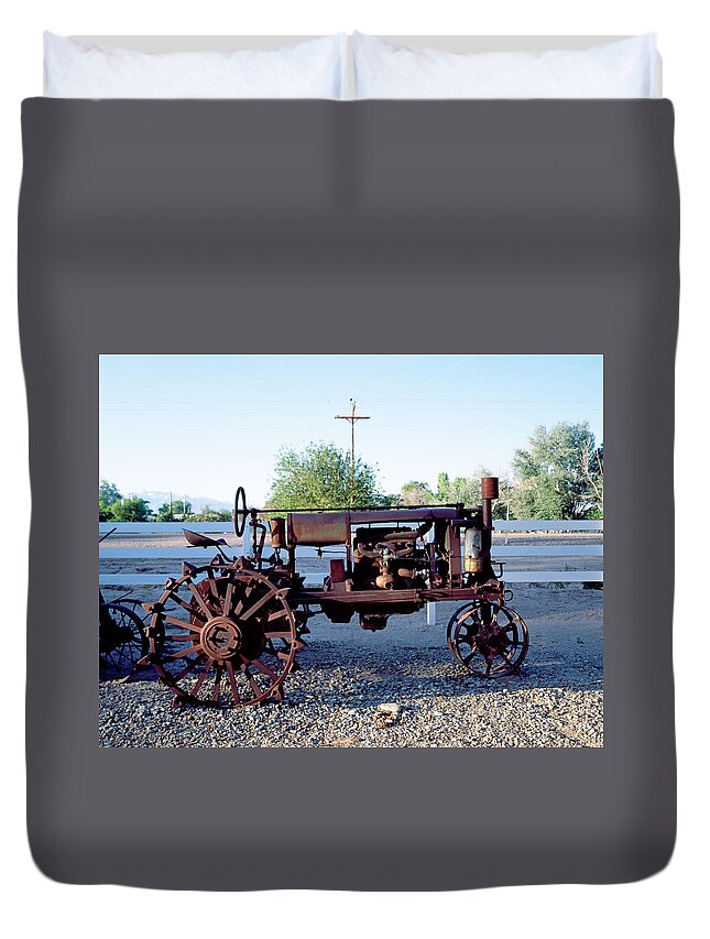 Tractor Duvet Cover featuring the photograph Tractor #2 by Mariel Mcmeeking