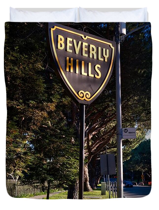 Beverly Hills Duvet Cover featuring the photograph Welcome To Beverly Hills #2 by Mountain Dreams